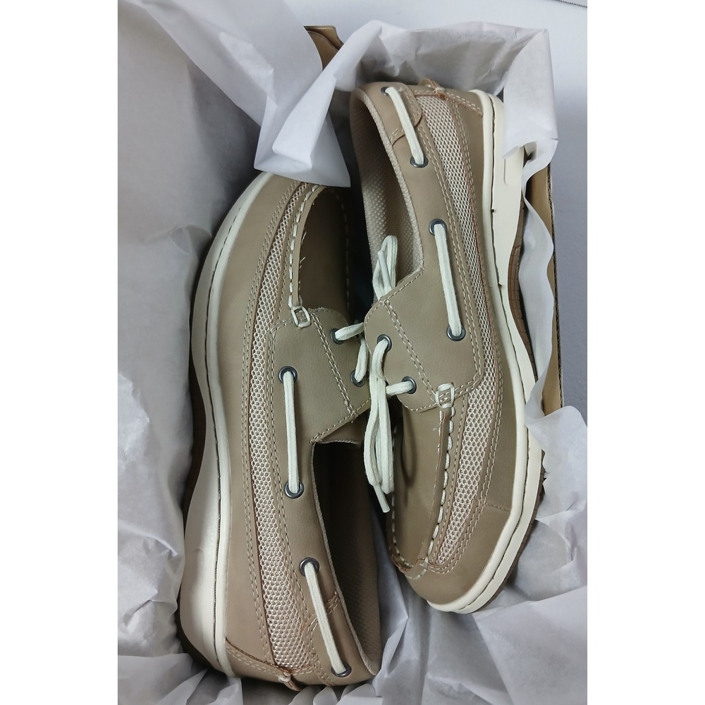 Chaps Dana Womens Boat Shoes Tan Mesh Memory Foam Loafers 1966930 Size 6.5 NEW - Picture 3 of 10